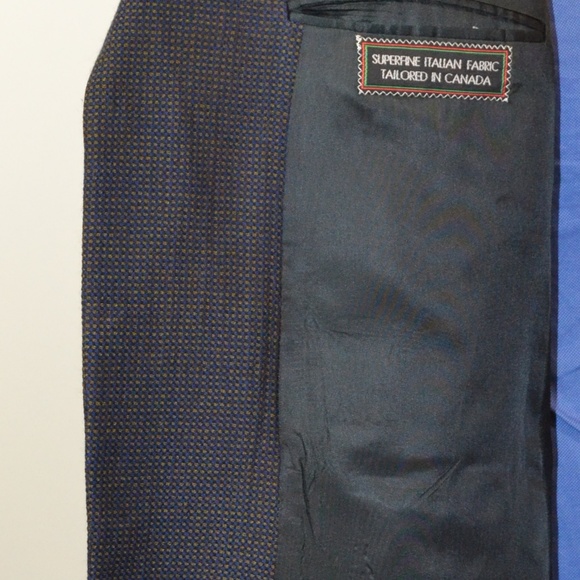 Prima 42S Sport Coat Blazer Suit Jacket Blue Gray - Picture 8 of 8